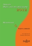 Annick Batteur - Droit civil des obligations 2012 - Méthodologie & sujets corrigés.