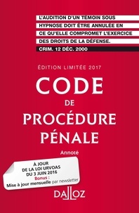 Coralie Ambroise-Castérot et Jean-François Renucci - Code de procédure pénale 2017.