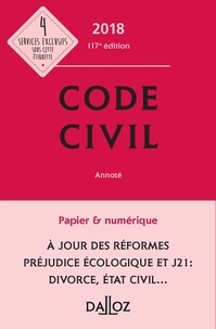 Xavier Henry et Pascal Ancel - Code civil 2018, annoté.