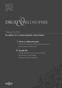  Institut Villey - Droit & Philosophie N° 9/2018 : Le droit et la philosophie analytique.