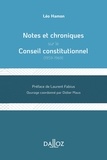 Léo Hamon - Notes et chroniques sur le Conseil constitutionnel (1959-1969).
