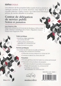 Contrat de délégation de service public. Notion et passation