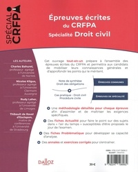 Epreuves écrites du CRFPA. Spécialité Droit civil  Edition 2020