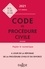 Pierre Callé et Laurent Dargent - Code de procédure civile 2021, annoté - 112e ed..