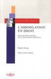 Emeric Nicolas - L'assimilation en droit - Essai de philosophie de la technique juridique.
