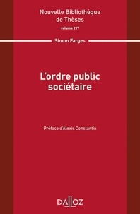 Simon Farges - L'ordre public sociétaire.
