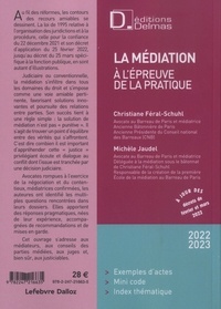 La médiation. A l'épreuve de la pratique  Edition 2022-2023
