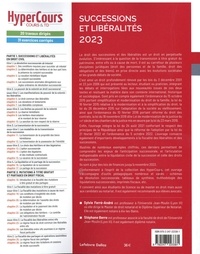 Successions et libéralités  Edition 2023