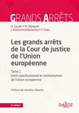 Hélène Gaudin et Marc Blanquet - Les grands arrêts de la Cour de justice de l'Union européenne - Droit constitutionnel et institutionnel de l'Union européenne.
