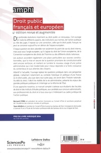Droit public français et européen 4e édition revue et augmentée