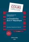 Dominique Chagnollaud de Sabouret - Droit constitutionnel contemporain - Tome 2, La constitution de la Ve République.