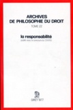 Michel Villey et  Collectif - La Responsabilité.