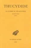  Thucydide - La guerre du Peloponnèse - Tome 1, Introduction, Livre 1.