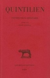  Quintilien - Institution oratoire - Tome 7, Livre XII, Index général.