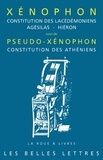  Xénophon - Constitution des Lacédémoniens - Agésilas - Hiéron.