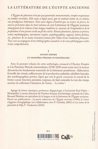 La littérature de l'Egypte ancienne. Volume 1, Ancien empire et première période intermédiaire