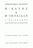 Dominique Buisset - D'Estoc & D'Intaille. L'Epigramme, Essai De Lecture & D'Anthologie.