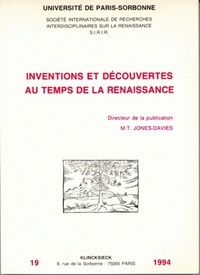 Michèle Noailly - Inventions et découvertes au temps de la Renaissance - [actes des colloques, 19-20 novembre 1993 et 11-12 mars 1994].