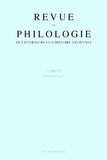  Klincksieck - Revue de philologie, de littérature et d'histoire anciennes N° 79 fascicule 2/2007 : .