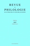  Klincksieck - Revue de philologie, de littérature et d'histoire anciennes N° 81 fascicule 2/2009 : .