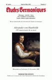 Jean-Marie Valentin - Etudes Germaniques N° 261, 1/2011 : Alexander von Humboldt - 150e anniversaire de sa mort.