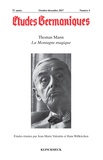 Sylvain Briens - Etudes Germaniques N° 288, 4/2017 : Thomas Mann - La montagne magique.