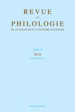  Klincksieck - Revue de philologie, de littérature et d'histoire anciennes N° 90 fascicule 2 : .