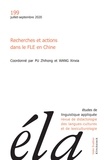Zhihong Pu et Xinxia Wang - Etudes de Linguistique Appliquée N° 3, 2020 : Recherches et actions dans le FLE en Chine.