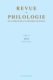 Philippe Hoffmann - Revue de philologie, de littérature et d'histoire anciennes volume 93-1 - Fascicule 1.
