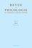 Philippe Hoffmann - Revue de philologie, de littérature et d'histoire anciennes volume 93-1 - Fascicule 1.