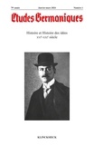  Klincksieck - Etudes Germaniques N° 1, janvier-mars 2024 : Histoire et Histoire des idées XVIe-XXIe siècle.