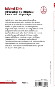 Introduction à la littérature française du Moyen Age