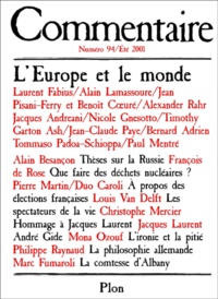  Collectif - Commentaire N° 94 Eté 2001 : L'Europe et le monde.
