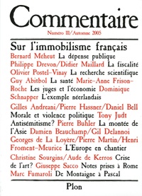 Marc Fumaroli et Christine Sourgins - Commentaire N° 111, Automne 2005 : Sur l'immobilisme français.