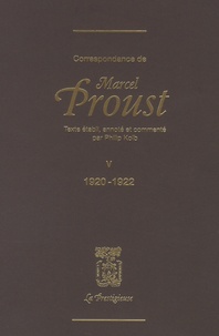 Marcel Proust - Correspondance de Marcel Proust - Tome 5, 1920-1922.