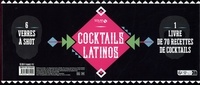 Cocktails latinos. Coffret avec 6 verres à shot et 1 livre de recettes