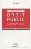 Olivier Carton - Revue du droit public N° 3, Mai-juin 2010 : .