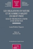 Louis-Frédéric Pignarre - Les obligations en nature et de somme d'argent en droit privé - Essai de théorisation à partir d'une distinction.
