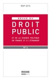  LGDJ - Revue du droit public N° 6/2015 : .