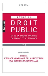  Collectif - Revue du droit public N° 1/2016 : .
