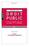  LGDJ - Revue du droit public N° 1, janvier 2017 : .