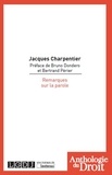 Jacques Charpentier - Remarques sur la parole.