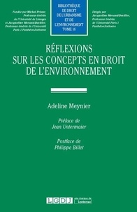 Adeline Meynier - Réflexions sur les concepts en droit de l'environnement.
