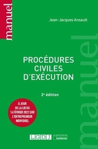 Jean-Jacques Ansault - Procedures civiles d'exécution.