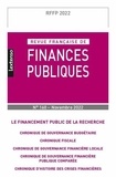 Michel Bouvier et Marie-Christine Esclassan - Revue française de finances publiques N° 160, Novembre 2022 : Le financement public de la recherche.