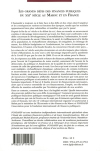 Les grands défis des finances publiques du XXIe siècle au Maroc et en France. Actes du 14e colloque international de finances publiques des 19 et 20 novembre 2021