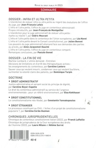 Revue du droit public et de la science politique en France et à l'étranger N° 4, juillet-août 2023