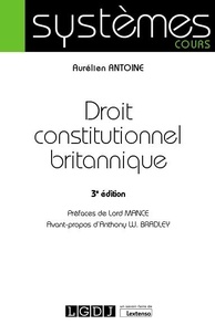Aurélien Antoine - Droit constitutionnel britannique.