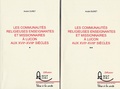 André Duret - Les communautés religieuses enseignantes et missionnaires à Luçon aux XVIIe-XVIIIe siècles - 2 volumes.
