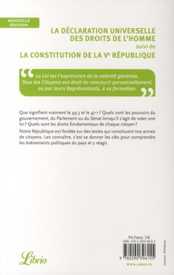 La Déclaration universelle des droits de l'homme suivi de La Constitution de la Ve République